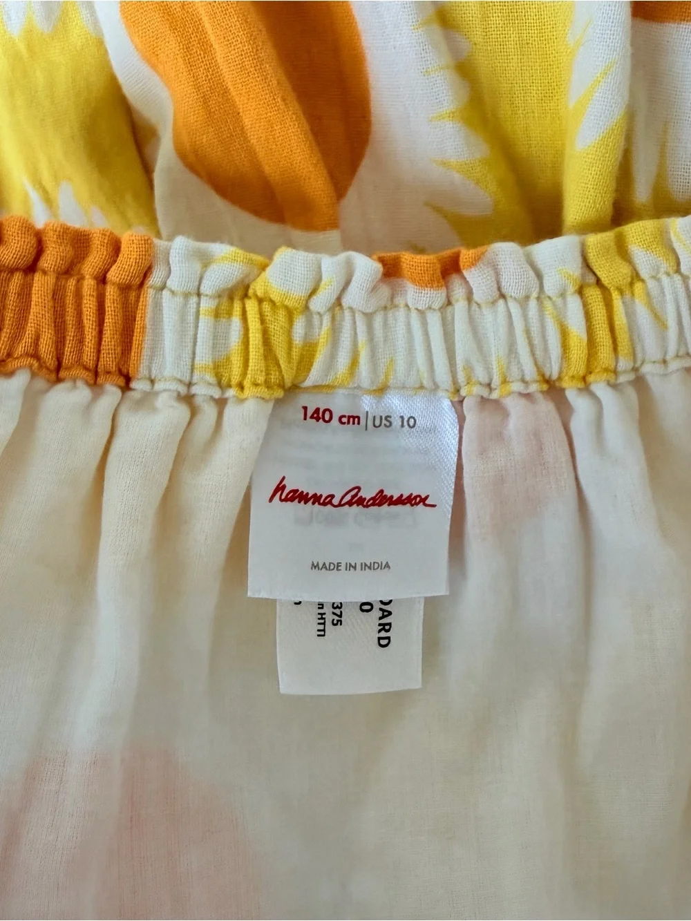 HANNA ANDERSSON Girls MUSLIN TIERED TWIRLY SUNNY SUNFLOWERS SUN DRESS Size 10